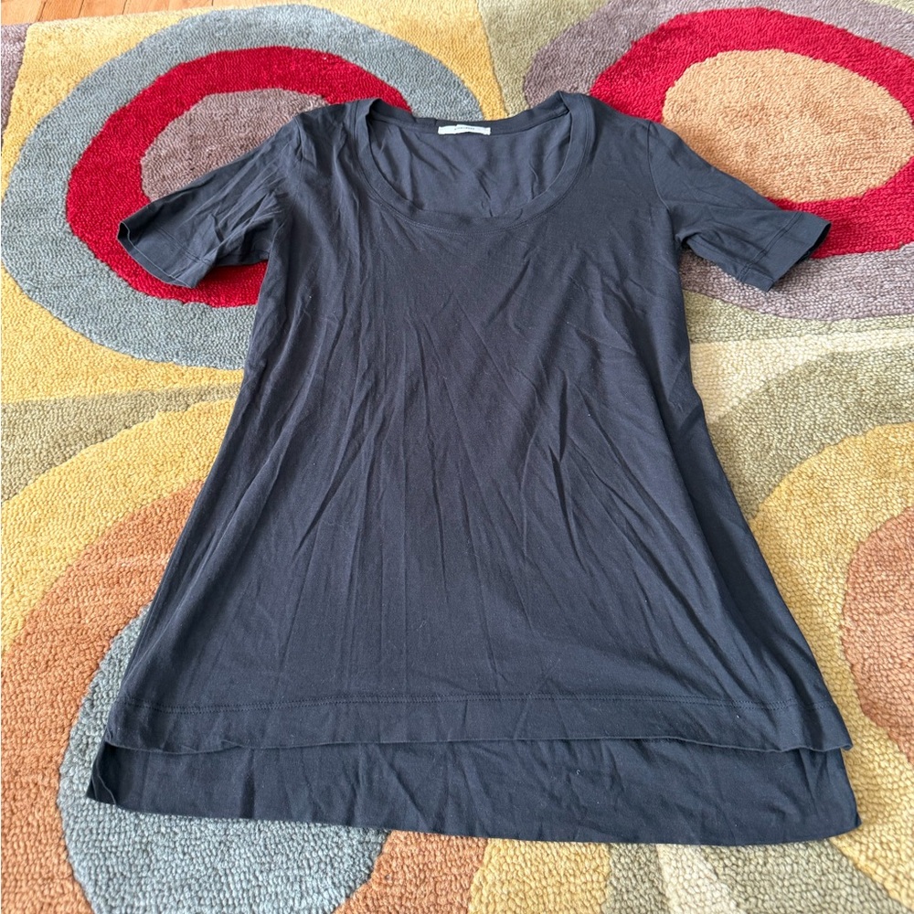 Like-New ADAM LIPPES 100% Pima Cotton Black Tee Shirt Women’s Size Medium